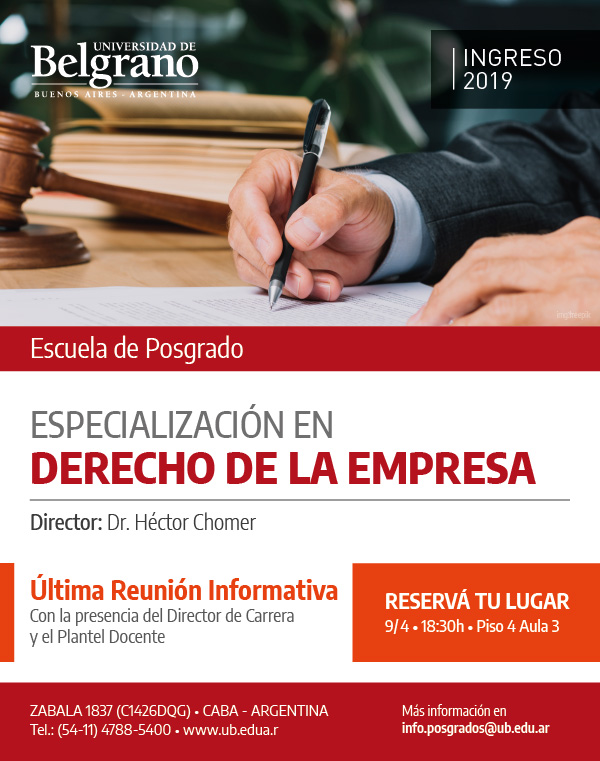 Especialización en Derecho de la Empresa