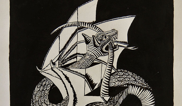Réplica Dragón, sobre una obra original de M.C. Escher - Sofía Villar, Estudiante UB
