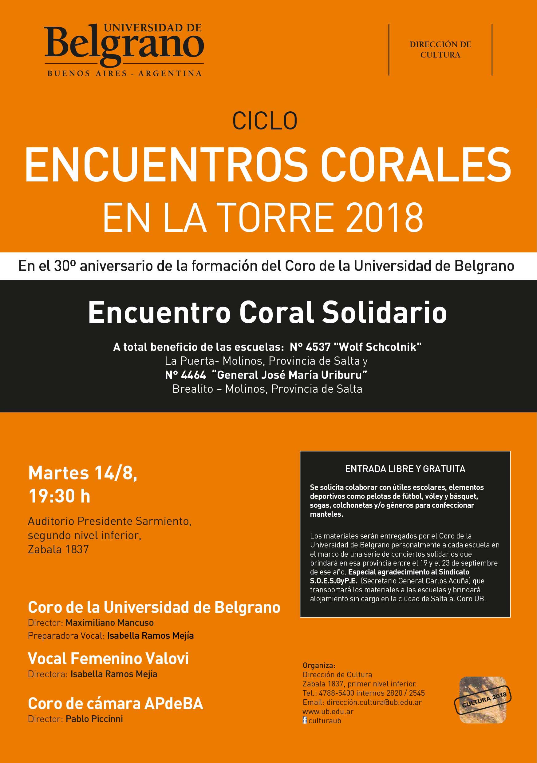 UB | Dirección de Cultura | Encuentros Corales