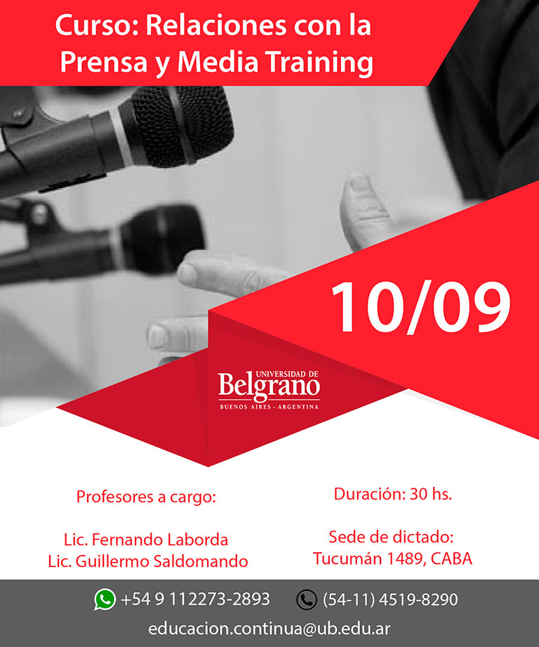 Curso de Relaciones con la Prensa y Media Training