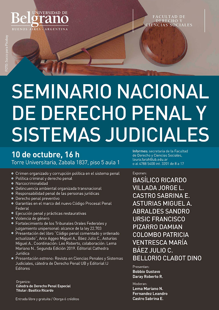 Seminario Nacional de Derecho Penal y Sistemas Judiciales