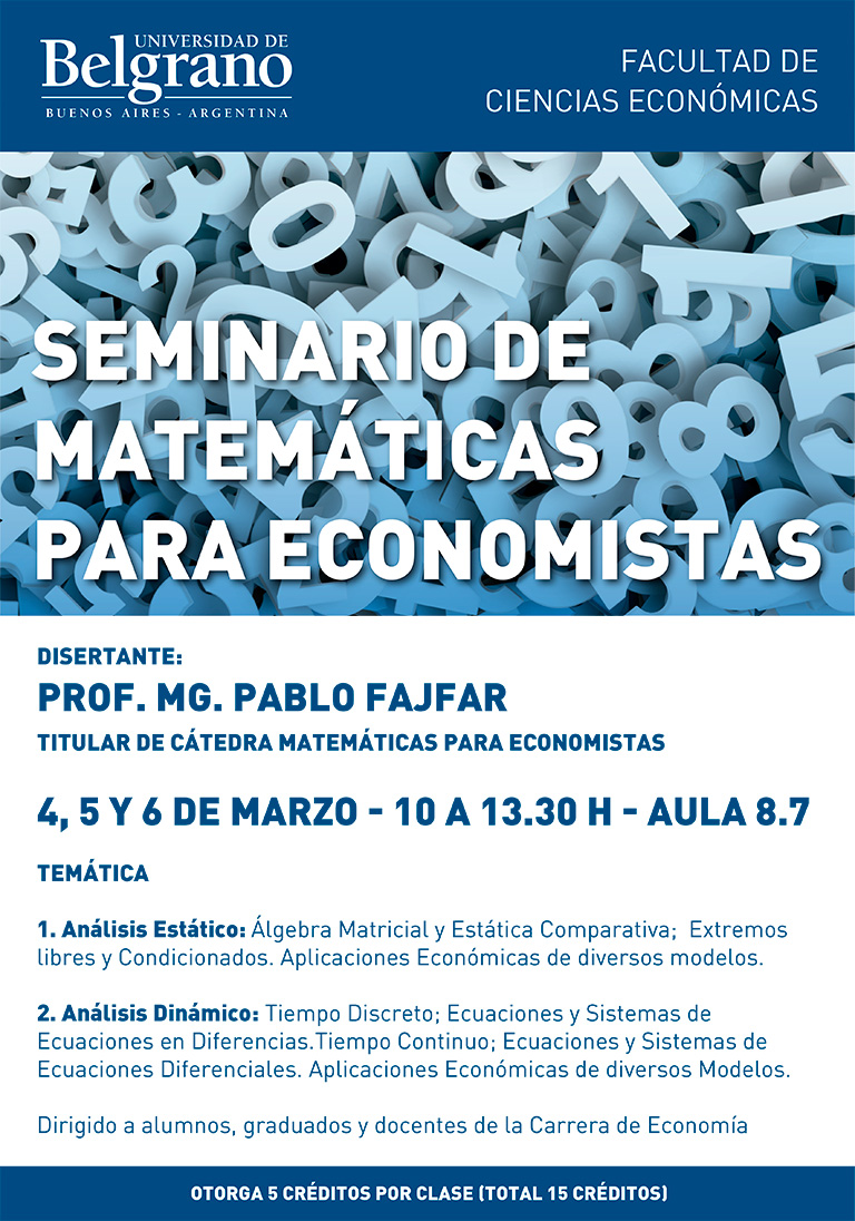 Seminario de matemáticas para economistas