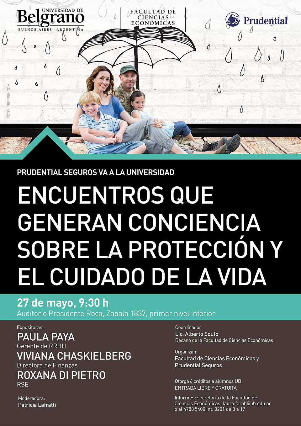 Universidad de Belgrano | Facultad de Cs. Económicas | Encuentros que generan conciencia sobre la protección y el cuidado de la vida