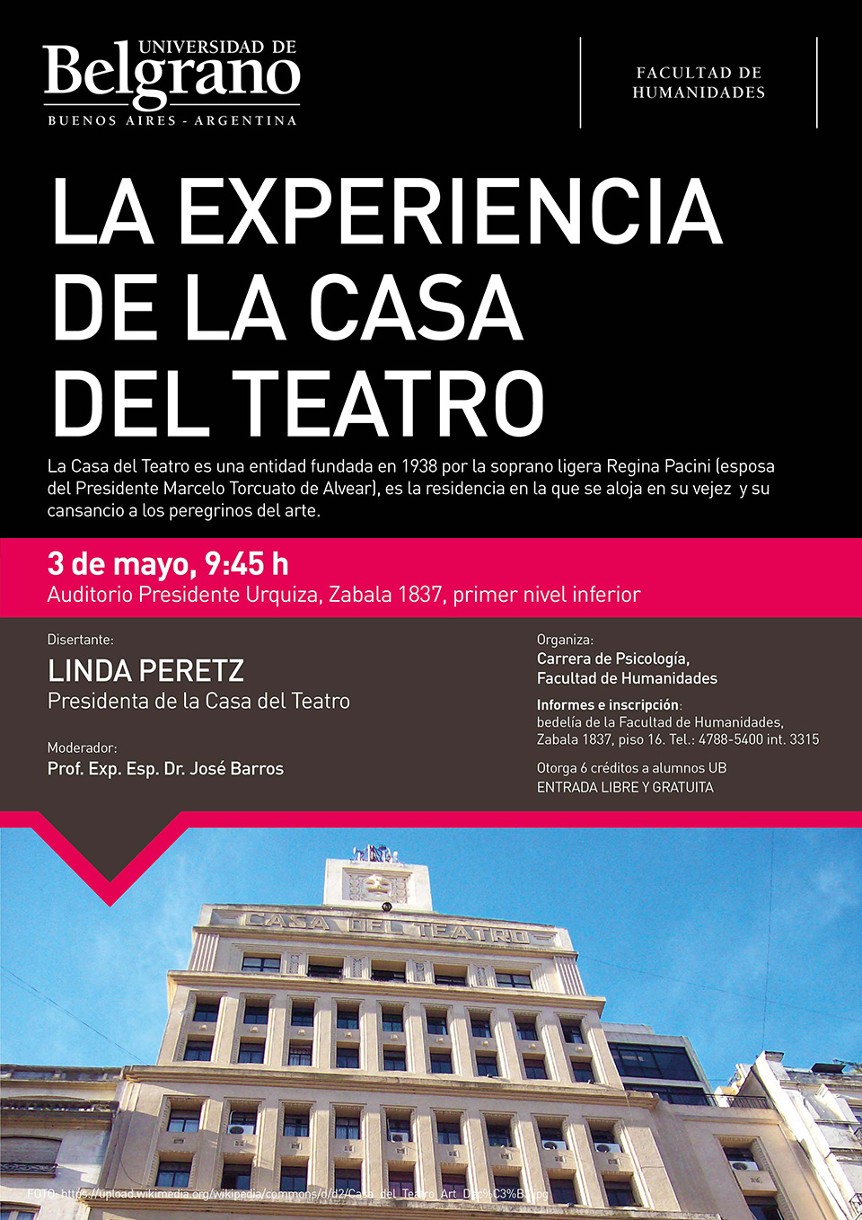 Universidad de Belgrano | Facultad de Humanidades | La Expericencia de la Casa del Teatro