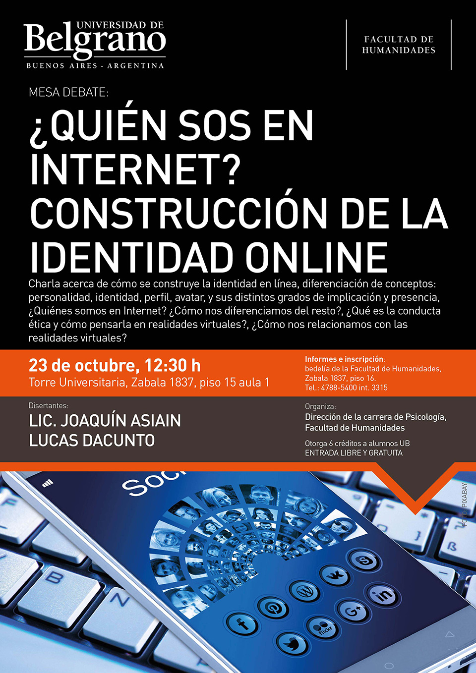 Universidad de Belgrano | ¿Quién Sos en Internet? Construcción de la Identidad Online