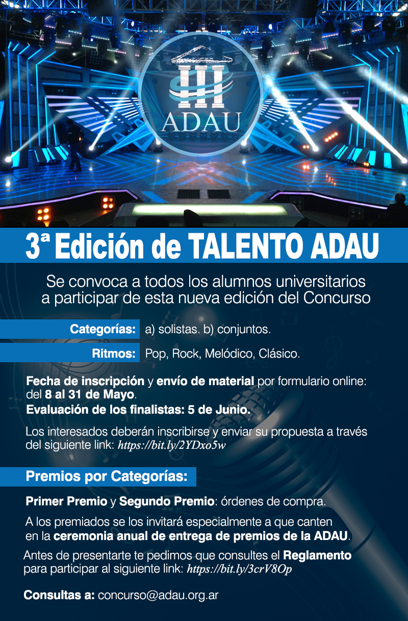 3er Concurso talento ADAU