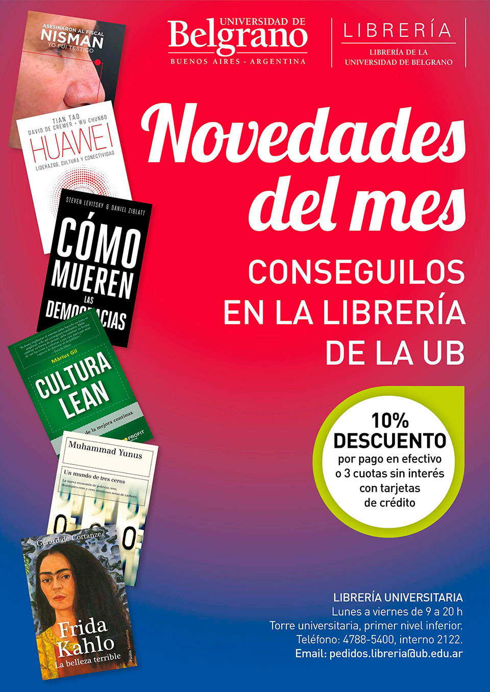 Universidad de Belgrano | Novedades del Mes en la Librería de la UB
