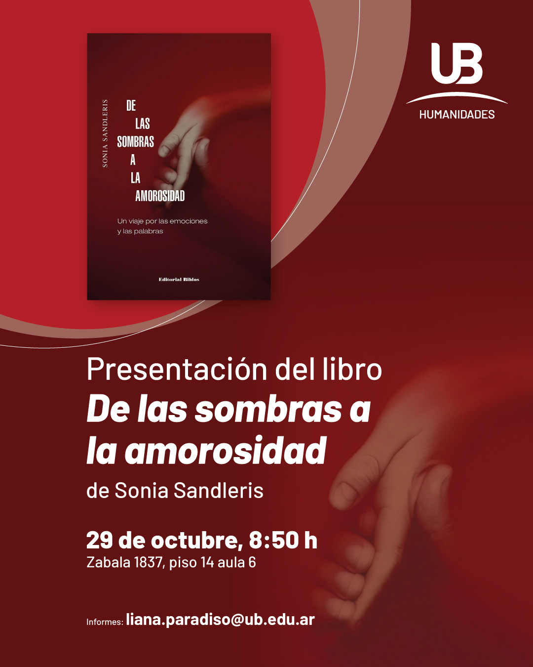 Presentación de libro "De las sombras a la amorosidad"
