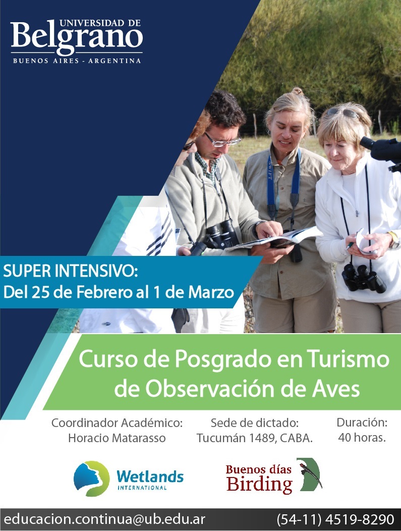 Curso de Posgrado en Turismo de Observación de Aves