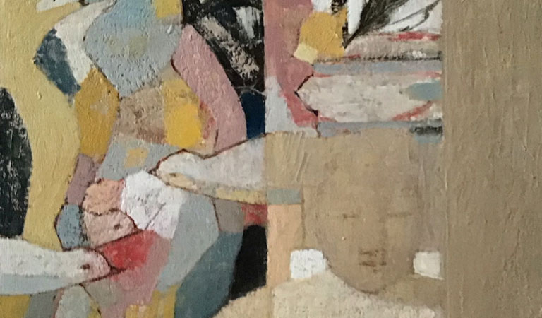 Mujer, flor y pájaros - Claudia Brito Sousa, PG