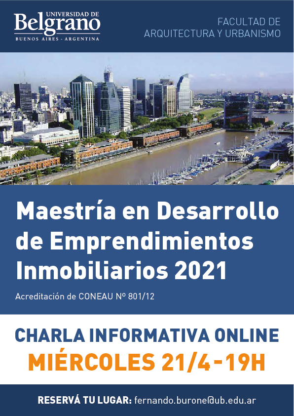 JORNADAS INFORMATIVAS | Maestría en Desarrollo de Emprendimientos Inmobiliarios