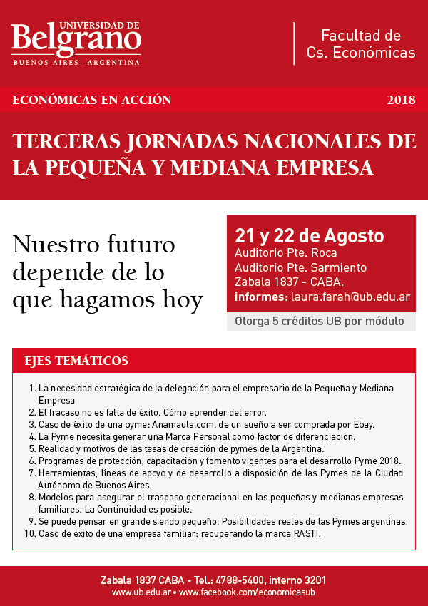 Ecónomicas en Acción | Terceras Jornadas Nacionales para la Pequeña y Mediana Empresa