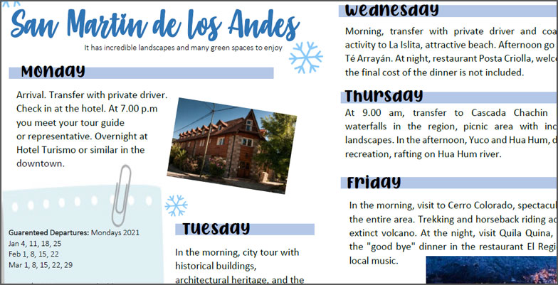 A Package Tour in Argentina