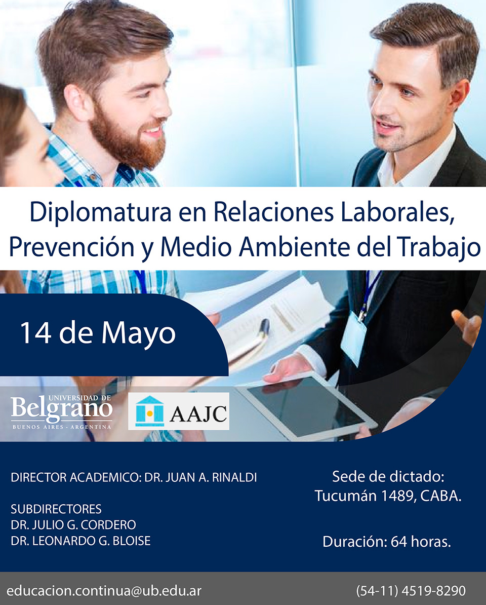 Diplomatura en Relaciones Laborales, Prevención y Medio Ambiente del Trabajo