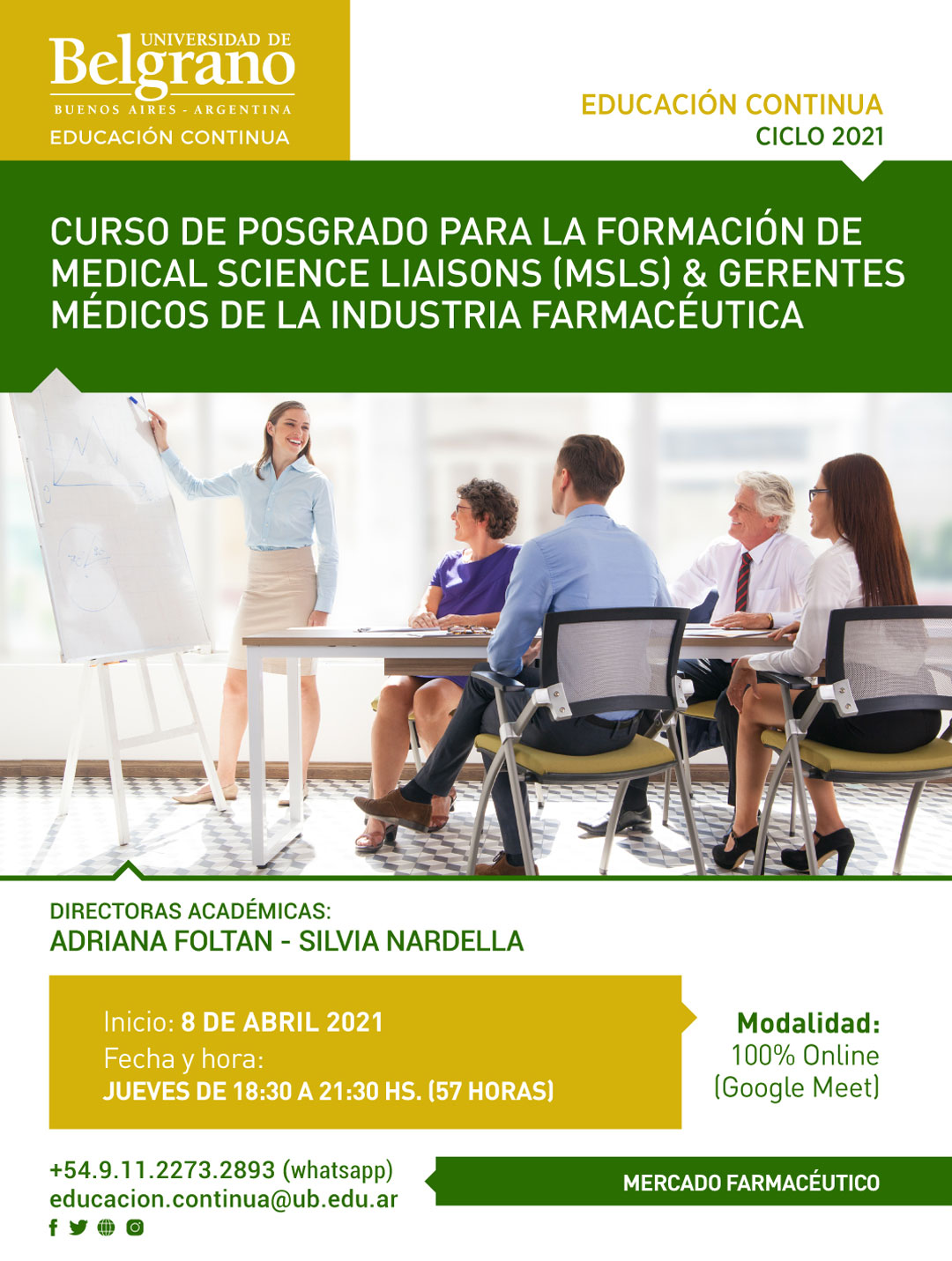 Posgrado para la Formación de Medical Science Liaisons (MSLS) & Gerentes Médicos de la Industria Farmacéutica