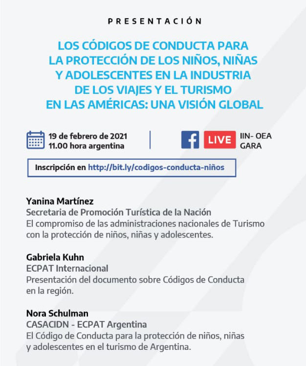 Los Códigos de Conducta para la protección de niños, niñas y adolescentes en la industria de los viajes y turismo