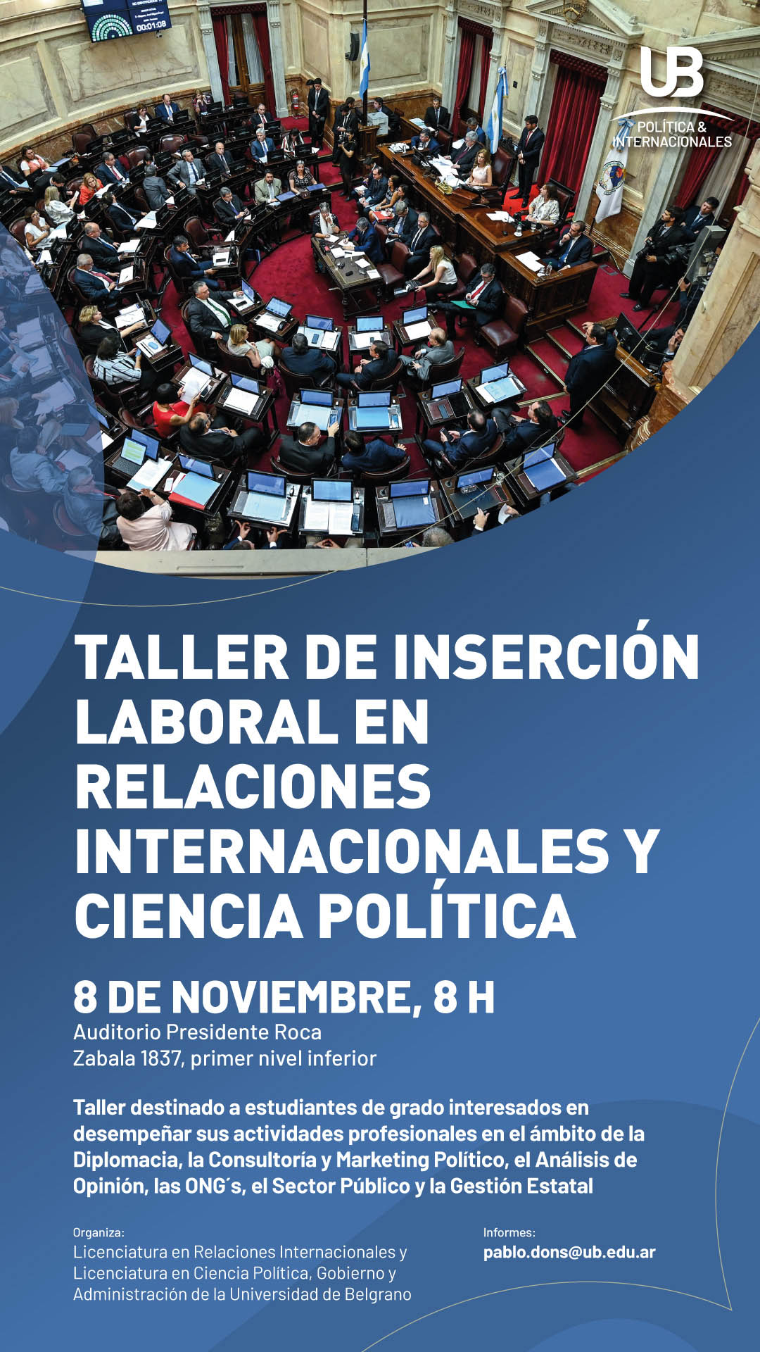Taller de inserción laboral en Relaciones Internacionales y Ciencia Política