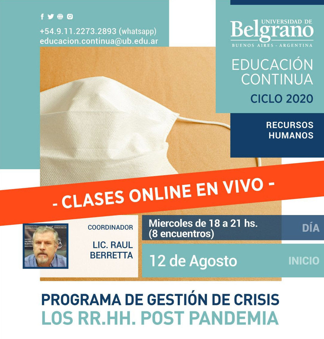 Programa de Gestión de Crisis. Los RR.HH post pandemia
