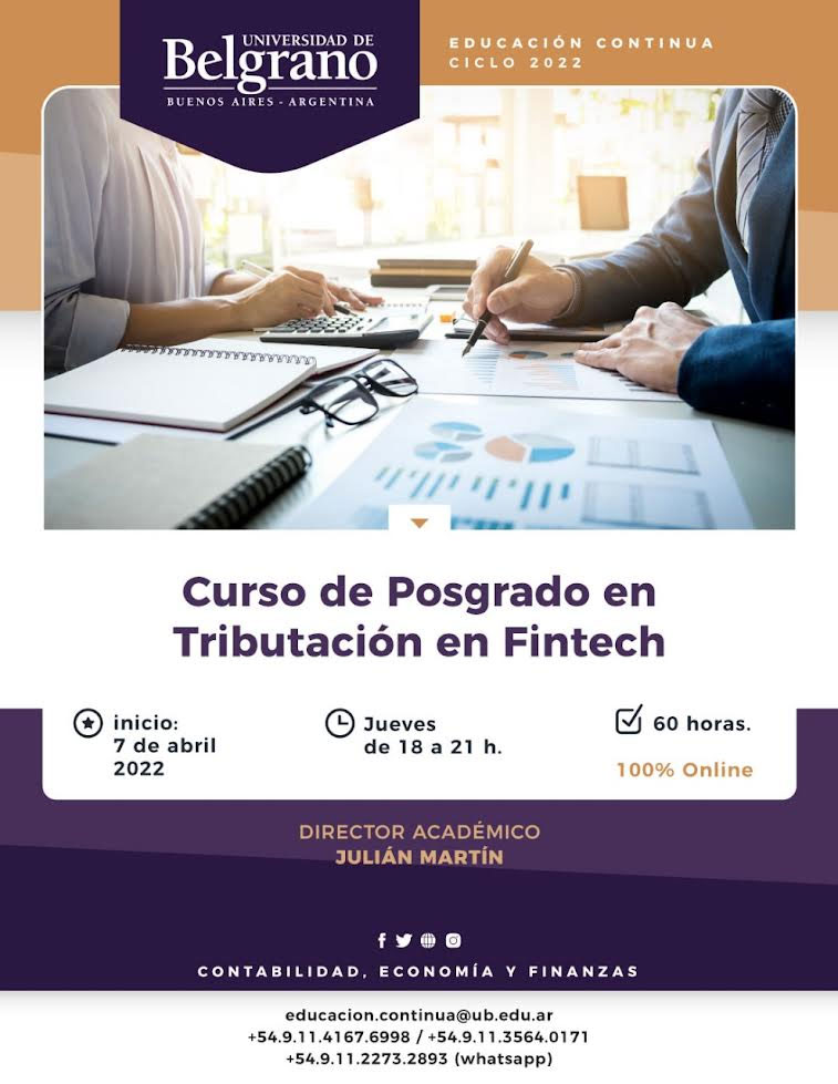 Curso de Posgrado en Tributación en Fintech