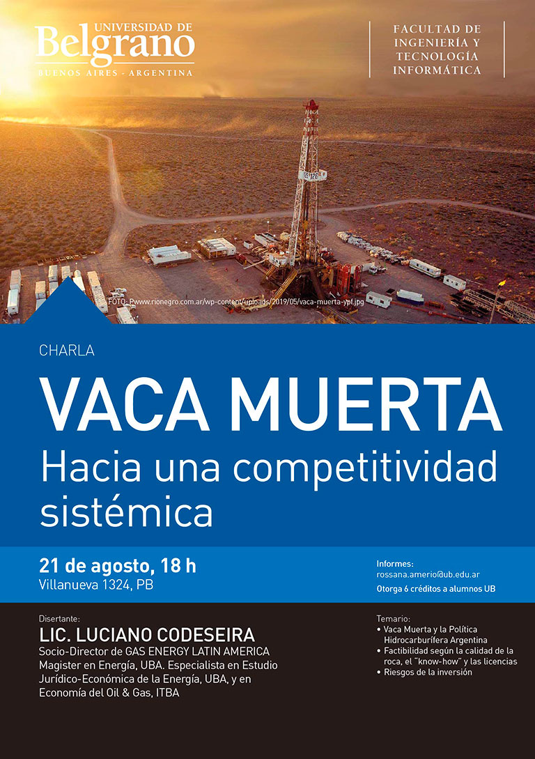 Universidad de Belgrano | Facultad de Ingeniería | Vaca Muerta. Hacia una competitividad sistémica