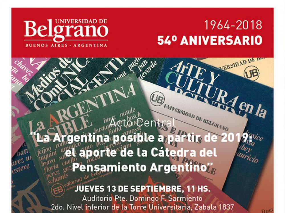 1964 - 2018 | 54º Aniversario de la Universidad de Belgrano