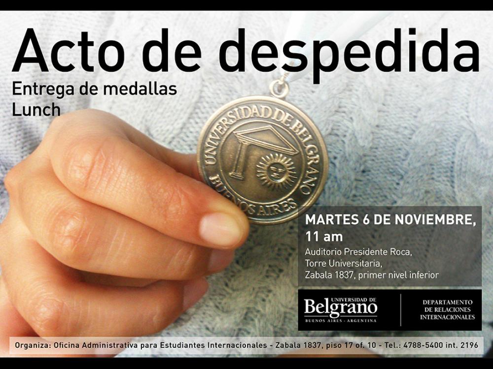Acto de Despedida de Estudiantes Internacionales