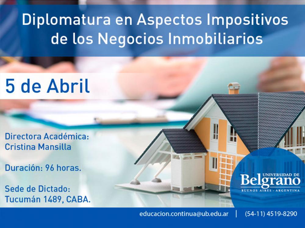 Diplomatura en Aspectos Impositivos de los Negocios Inmobiliarios